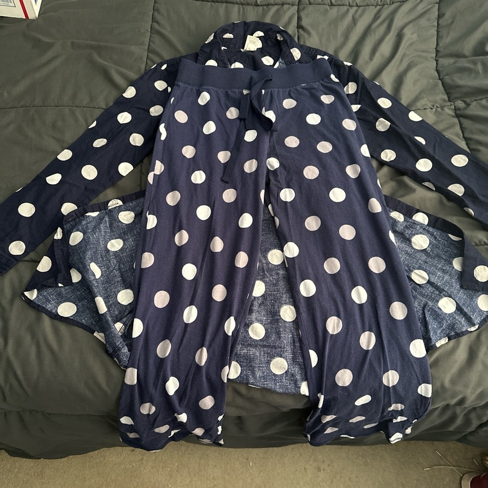 Sonoma Navy Polka Dot Pajama Set --Women's XS - Picture 3 of 7